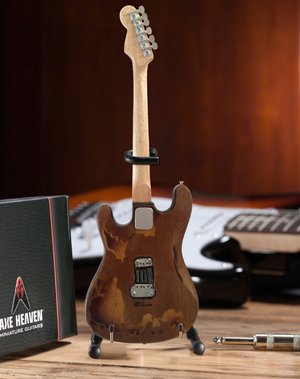 AXE HEAVEN Distressed SRV Custom Fender Strat MINIATURE Guitar Display Gift