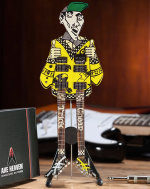 AXE HEAVEN Rick Nielsen Uncle Dick Doubleneck Guitar MINIATURE DISPLAY GIFT