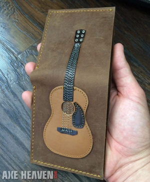 AXE HEAVEN Genuine Leather Dreadnought Acoustic Guitar Player Wallet Gift GW-001