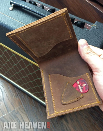 AXE HEAVEN Genuine Leather Classic Blonde Electric Guitar Wallet Gift, GW-002