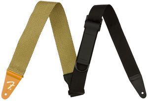 Genuine Fender Right Height Rayon Tweed Guitar Strap w/One-Hand Function, Yellow