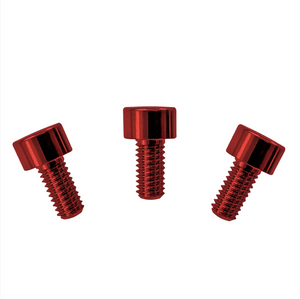 Floyd Rose FRNCSRDP Stainless Steel Locking Nut Clamping Screws, Set of 3, Red