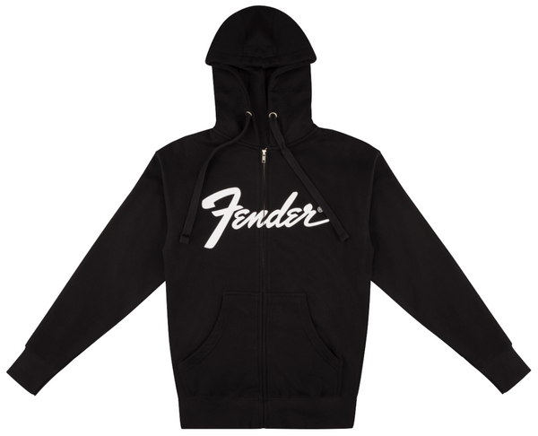 Fender Guitars Transition Logo Zip-Up Hoodie Sweatshirt, Black, X-Large (XL)