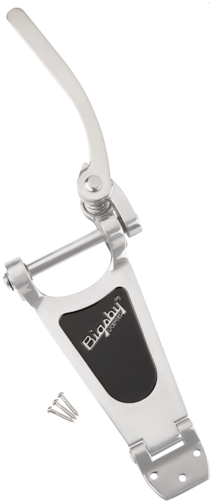 Bigsby B60 Vibrato Tailpiece with Tremolo Bar, Polished Aluminum Chrome