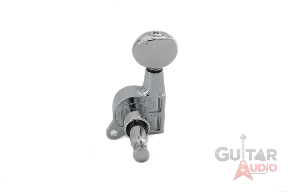 Gotoh SG381-05 Oval Button Guitar Tuners - 3x3 Set, CHROME