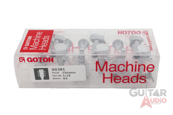 Gotoh SG381-05 Oval Button Guitar Tuners - 3x3 Set, CHROME