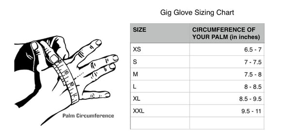 Gig Gear ONYX Gig Gloves, All Black, Touchscreen Work/Stage Gloves, XXL