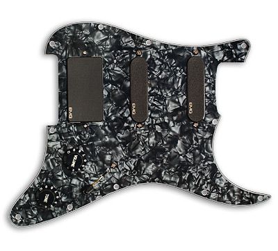 EMG SL20 Steve Lukather Prewired/Loaded Guitar Pickguard Set for Strat, Black