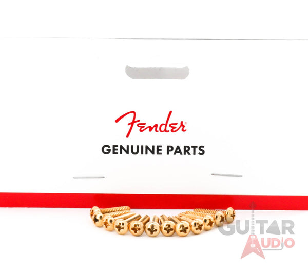 Genuine Fender GOLD Guitar Pickup/Switch Mounting Screws - Package of 12