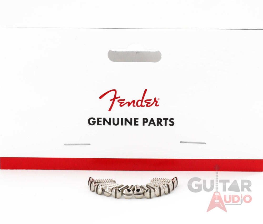 Genuine Fender Slot Head Chrome Guitar Pickguard Screws - Package of 12