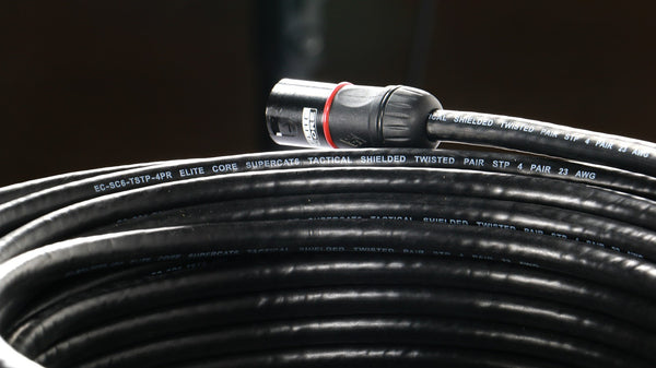 Elite Core Converta-Shell Shielded Tactical Super CAT6 Cable 200' Reel Snake