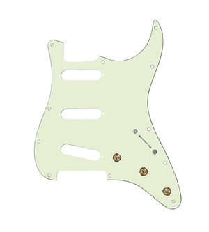 920D Custom SSS Pre-Wired Pickguard for Strat With A Mint Green Pickguard and S5W Wiring Harness
