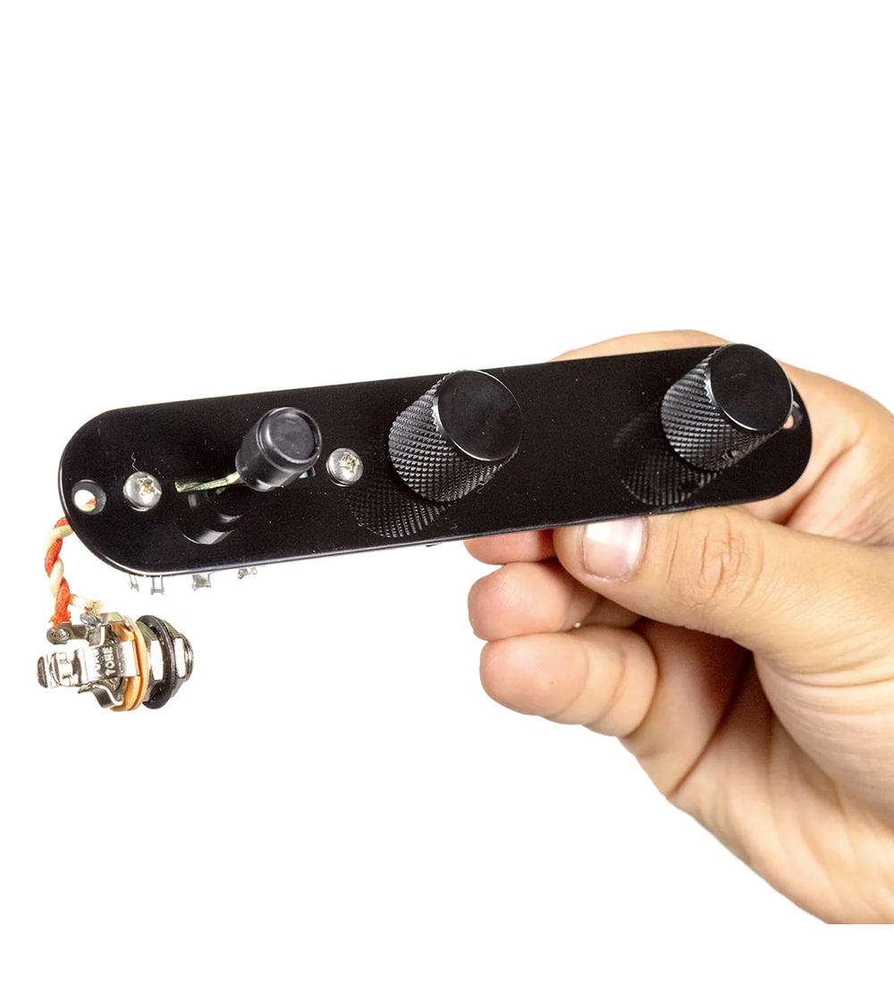 920D Custom 920D Custom T4W-B Upgraded Replacement 4 Way Control Plate for Telecaster Style Guitar, Black