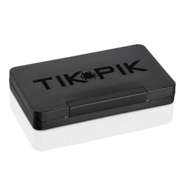 TIK PIK Stick-On Celluloid Guitar Pick, Black, 6-Pack, EXTRA HEAVY With Case