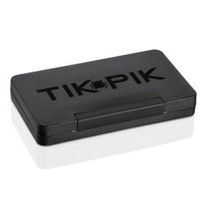 TIK PIK Stick-On Celluloid Guitar Picks, Black, 6-Pack, MULTI-PACK With Case