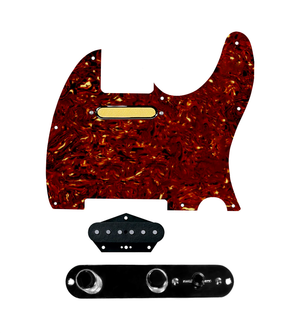 920D Custom Gold Foil Loaded Pickguard for Tele With Tortoise Pickguard and T3W-REV-B Control Plate