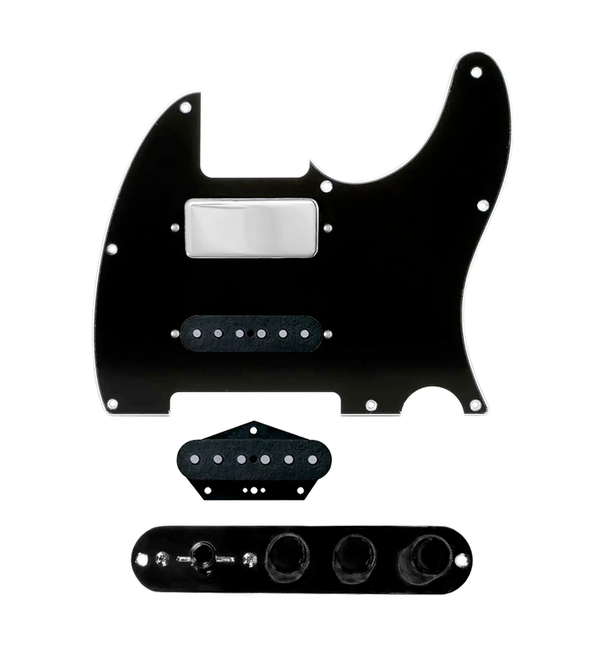 920D Custom Mason Style Loaded Pickguard for Nashville Tele With Black Pickguard and TMAS-B Control Plate