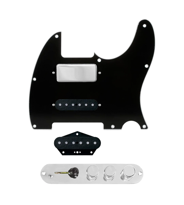 920D Custom Mason Style Loaded Pickguard for Nashville Tele With Black Pickguard and TMAS-C Control Plate