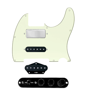 920D Custom Mason Style Loaded Pickguard for Nashville Tele With Mint Green Pickguard and TMAS-B Control Plate