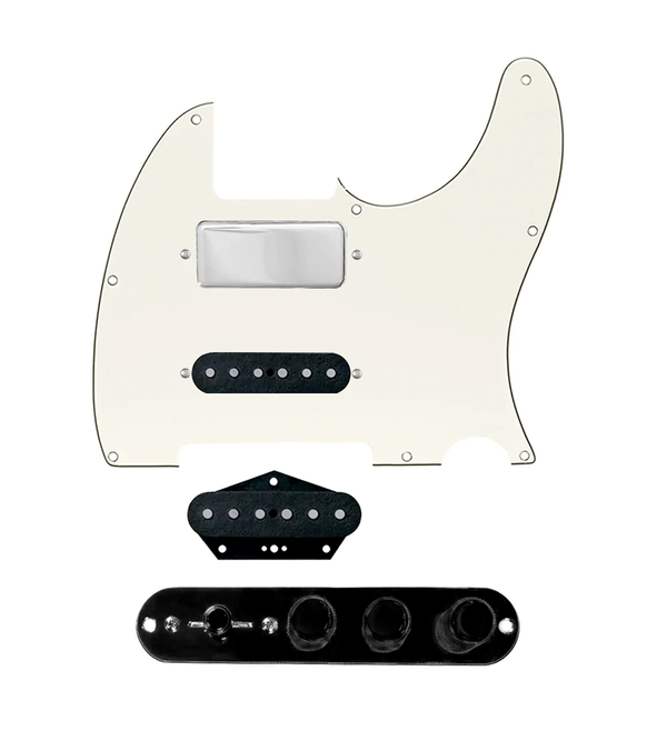 920D Custom Mason Style Loaded Pickguard for Nashville Tele With Parchment Pickguard and TMAS-B Control Plate