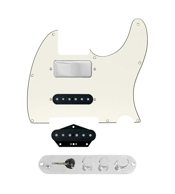920D Custom Mason Style Loaded Pickguard for Nashville Tele With Parchment Pickguard and TMAS-C Control Plate