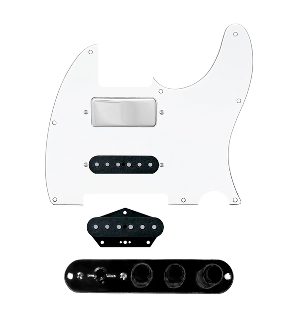 920D Custom Mason Style Loaded Pickguard for Nashville Tele With White Pickguard and TMAS-B Control Plate