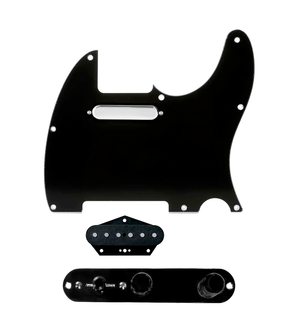 920D Custom Texas Vintage Loaded Pickguard for Tele With Black Pickguard and T4W-B Control Plate