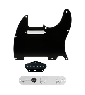 920D Custom Texas Vintage Loaded Pickguard for Tele With Black Pickguard and T4W-C Control Plate