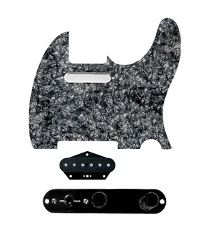 920D Custom Texas Vintage Loaded Pickguard for Tele With Black Pearl Pickguard and T3W-B Control Plate