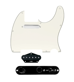 920D Custom Texas Vintage Loaded Pickguard for Tele With Parchment Pickguard and T3W-REV-B Control Plate