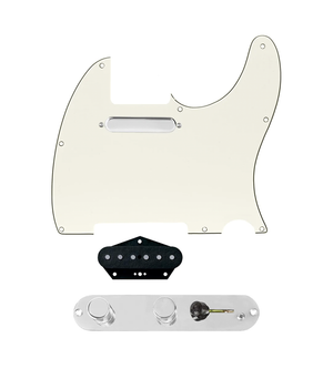 920D Custom Texas Vintage Loaded Pickguard for Tele With Parchment Pickguard and T4W-REV-C Control Plate