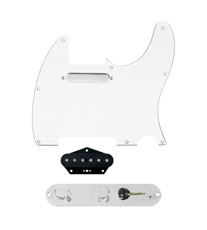 920D Custom Texas Vintage Loaded Pickguard for Tele With White Pickguard and T3W-REV-C Control Plate