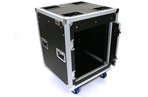 OSP TR12U-20-SR-PD Tour Ready 12-Space 20" Deep Shock Rack Case w/ Pocket Doors
