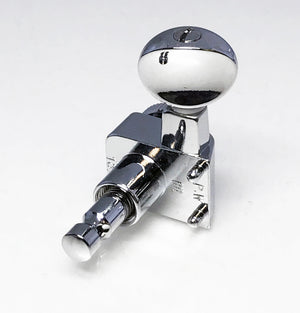 Genuine Fender Locking F Logo Tuners Machines Pegs CHROME w/VINTAGE BUTTONS