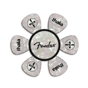 Thalia X Fender Pick Puck, Guitar Pick Holder, Mother of Pearl/Spaghetti Logo
