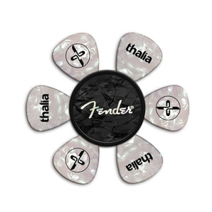 Thalia X Fender Pick Puck, Guitar Pick Holder, Black Pearl/Spaghetti Logo