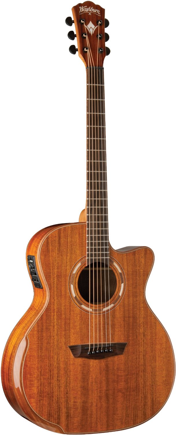 Washburn WCG55CE Comfort Series Grand Auditorium Koa Acoustic-Electric Guitar