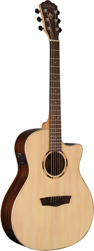 Washburn Woodline WLO20SCE Orchestra Cutaway Acoustic-Electric Guitar - Natural