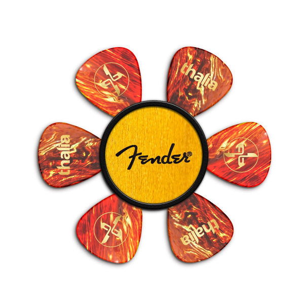 Thalia X Fender Pick Puck, Guitar Pick Holder, Maple/Black Spaghetti Logo