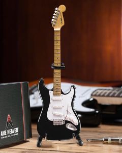AXE HEAVEN Official Black Fender Strat Classic MINIATURE Guitar Display Gift