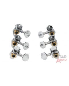 Grover V98CM Vintage Sta-Tite 3x3 Guitar Tuners Tuning Machines, Set of 6