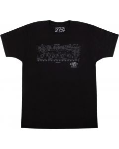 EVH Eddie Van Halen 5150 Schematic T-Shirt, Black, XXL (2XL)