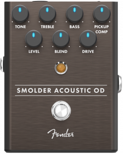 Fender Smolder Acoustic Overdrive Analog Guitar Effects Stomp Box Pedal