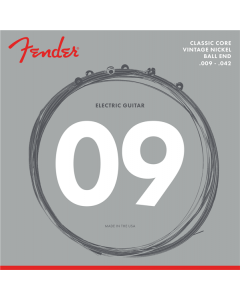 Fender 155L Classic Core Electric Guitar Strings, Vintage Nickel Ball End 9-42