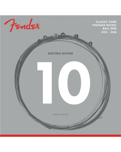 Fender 155R Classic Core Electric Guitar Strings, Vintage Nickel Ball End 10-46