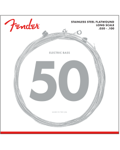 Fender 9050ML Stainless Flatwound Bass Strings, Long Scale MED LIGHT 50-100