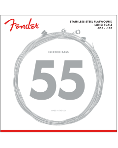 Fender 9050M Stainless Flatwound Electric Bass Strings, Long Scale MEDIUM 55-105