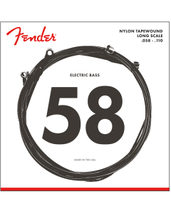Fender 9120M Nylon Tapewound Electric Bass Strings, Long Scale MEDIUM 58-110