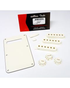 Genuine Fender PARCHMENT Stratocaster Accessory Kit - BackPlate, Knobs, Covers