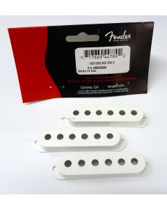 Genuine Fender WHITE Strat/Stratocaster Pickup Covers - Set of 3